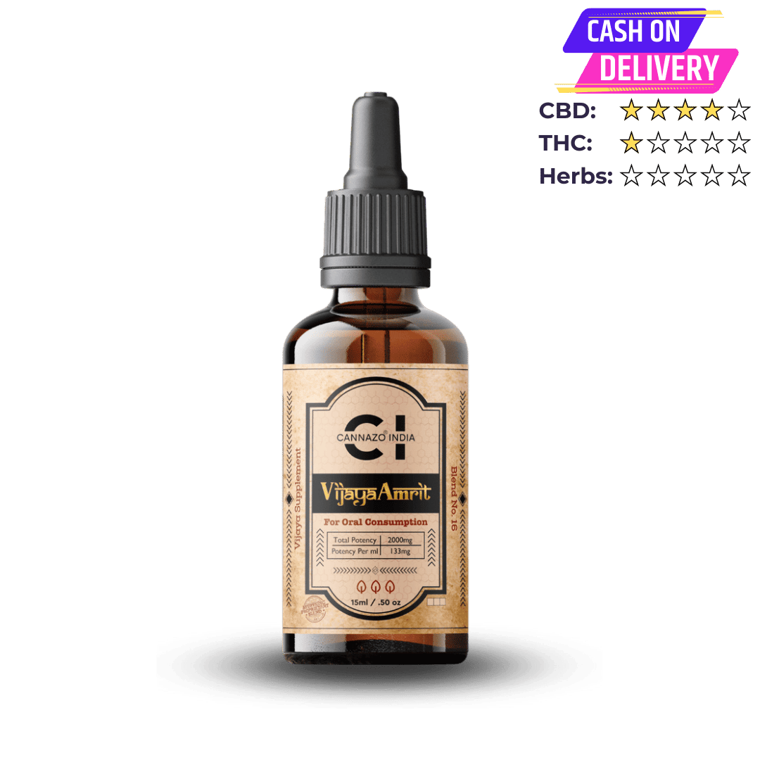 Cannazo - Vijaya Amrit CBD Rich Oil ( 4:1 ) 6650mg/50ml - CBD Store India