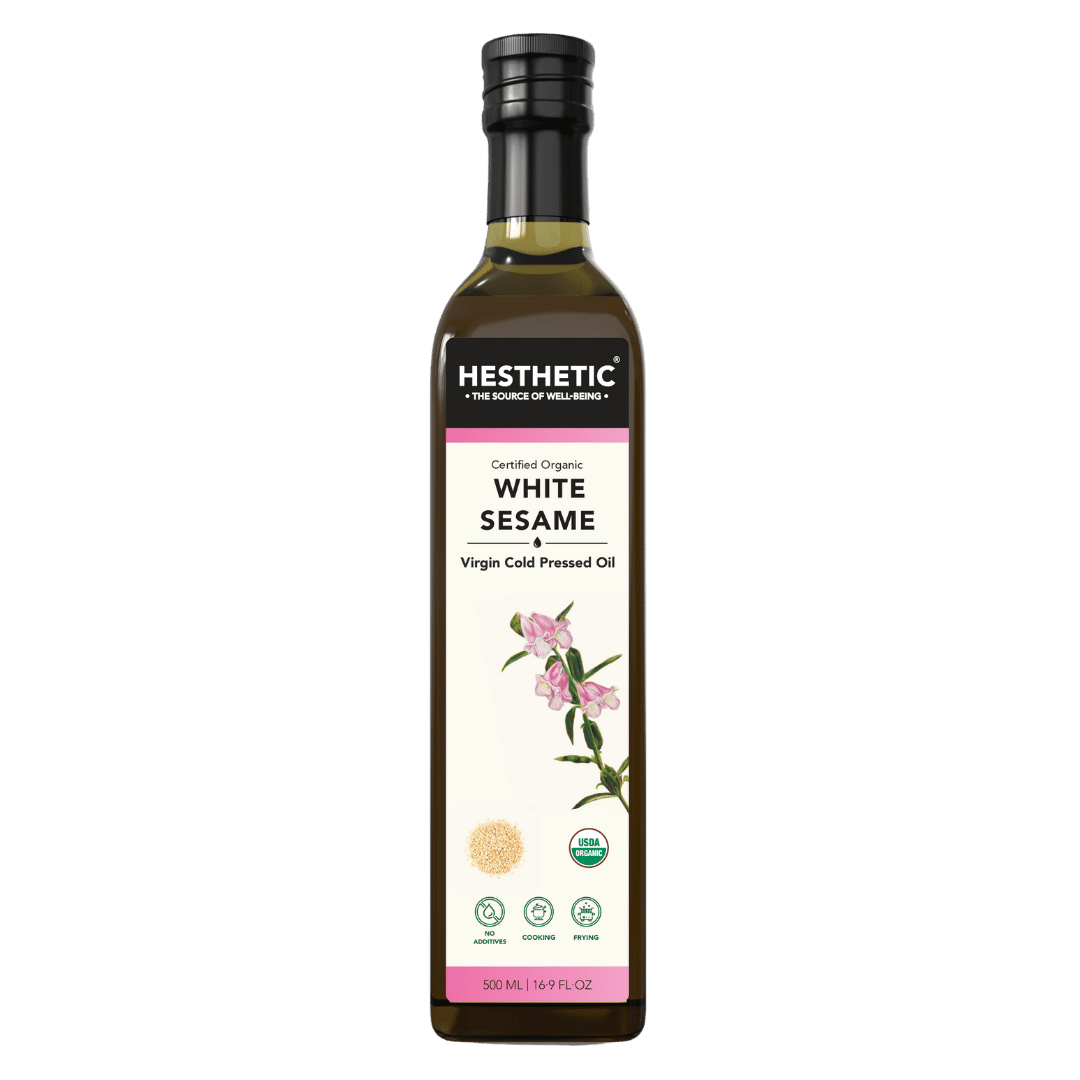 Hesthetic Cold Press White Sesame Seed Oil.
