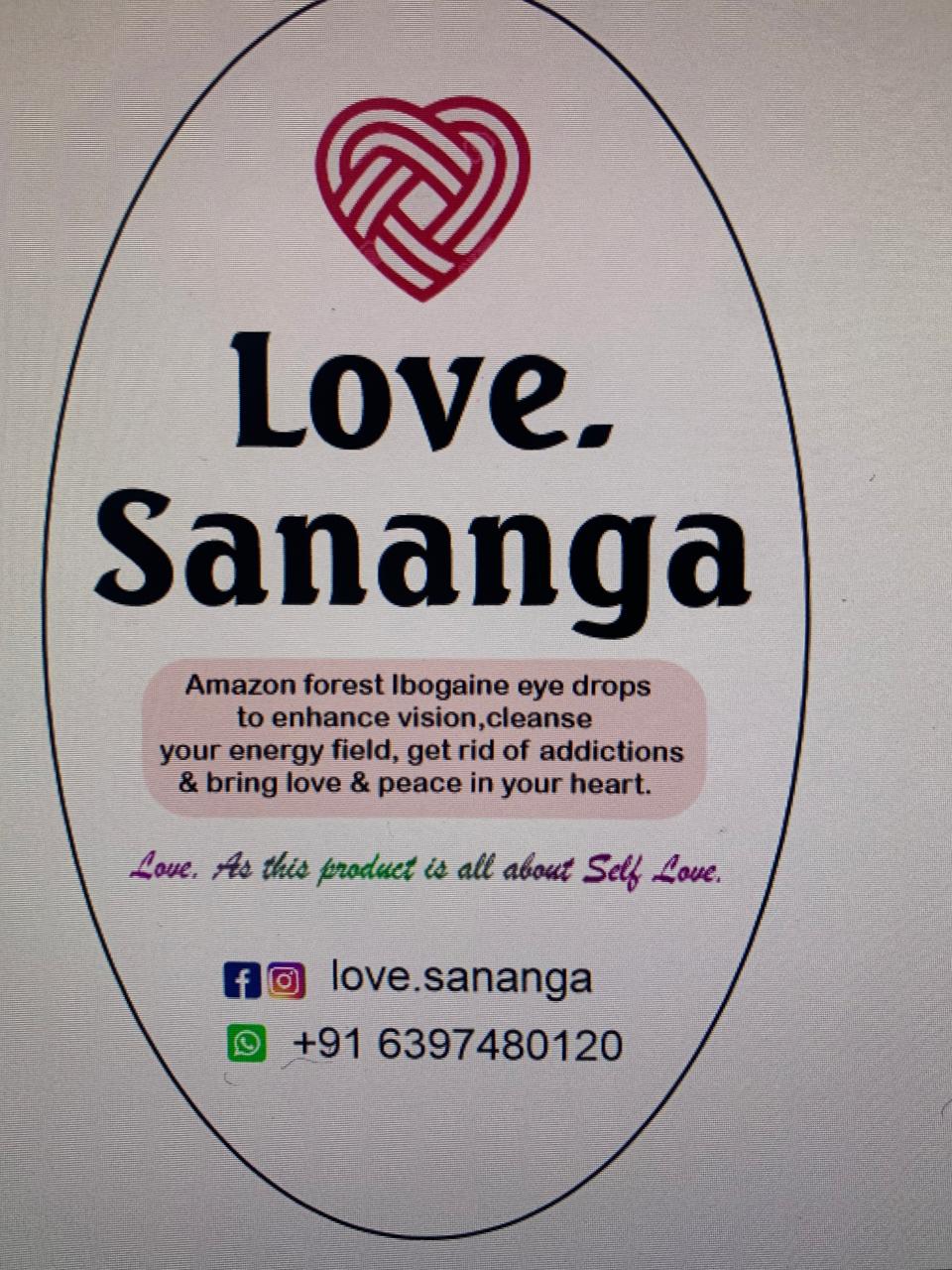 Love.Sananga | Amazon forest Ibogaine eye drops.