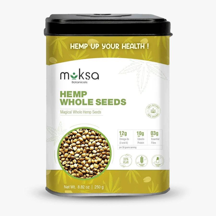 Moksa Botanicals Hemp Whole SeedsFitness & NutritionMoksa Botanicals - Hemp Whole Seeds Benefits | Nutritious Snack