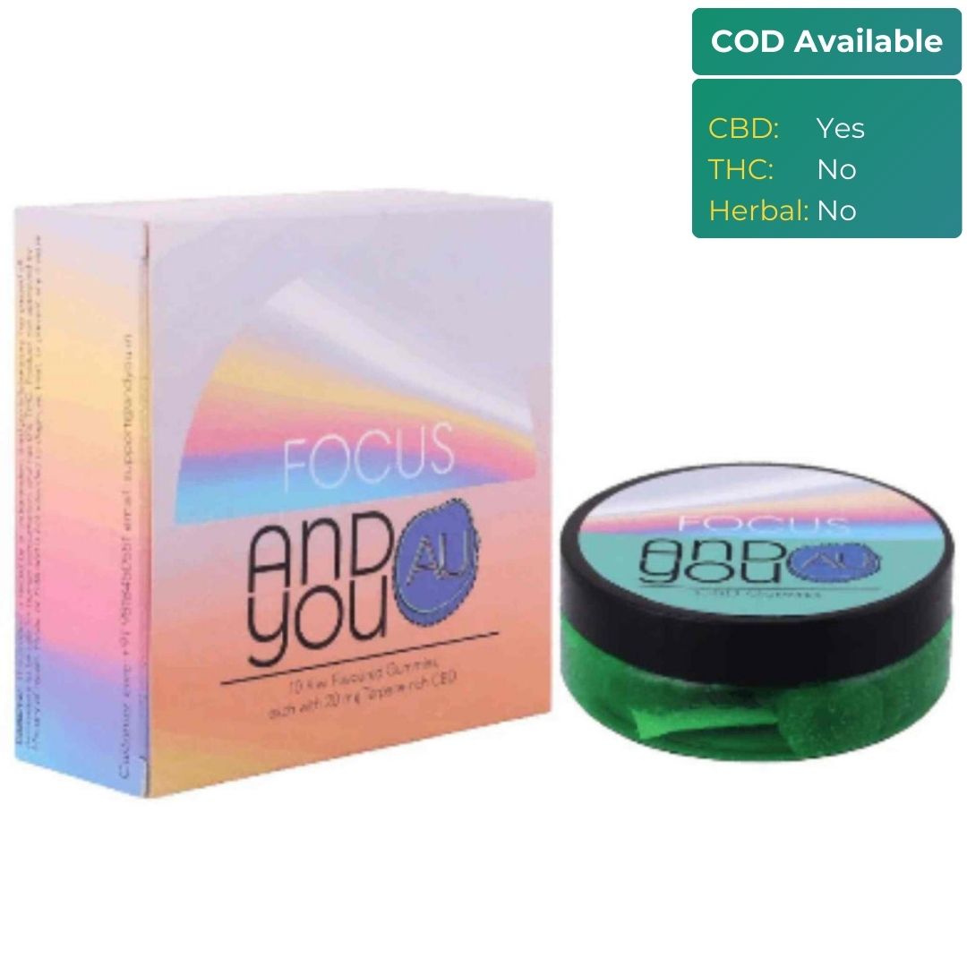 Andyou - Focus&U Gummies (200mg CBD + Terpenes for Focus)