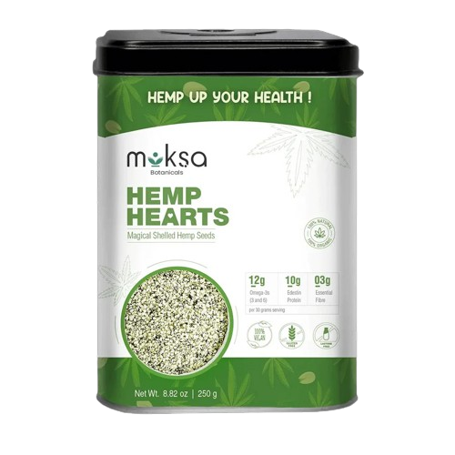 Moksa Botanicals HEMP HEARTS Shelled Hemp Seeds - CBD Store India