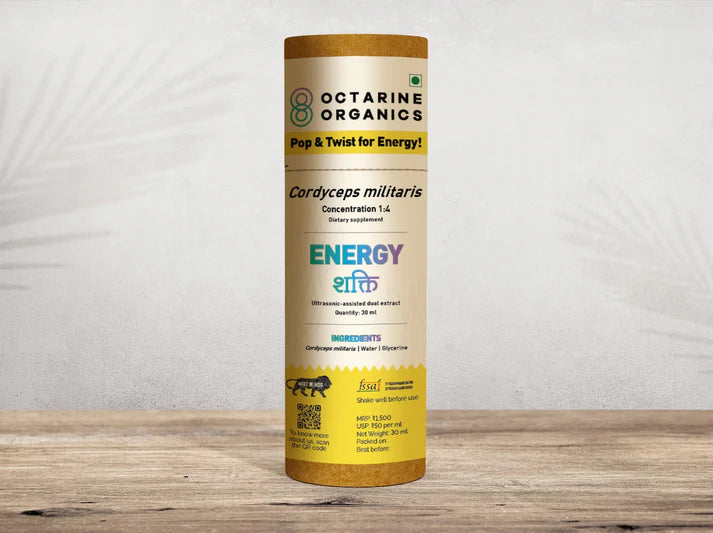 Octarine Organics Mind & Body Combo | Cordyceps + Lion’s Mane Extract | Energy & Focus