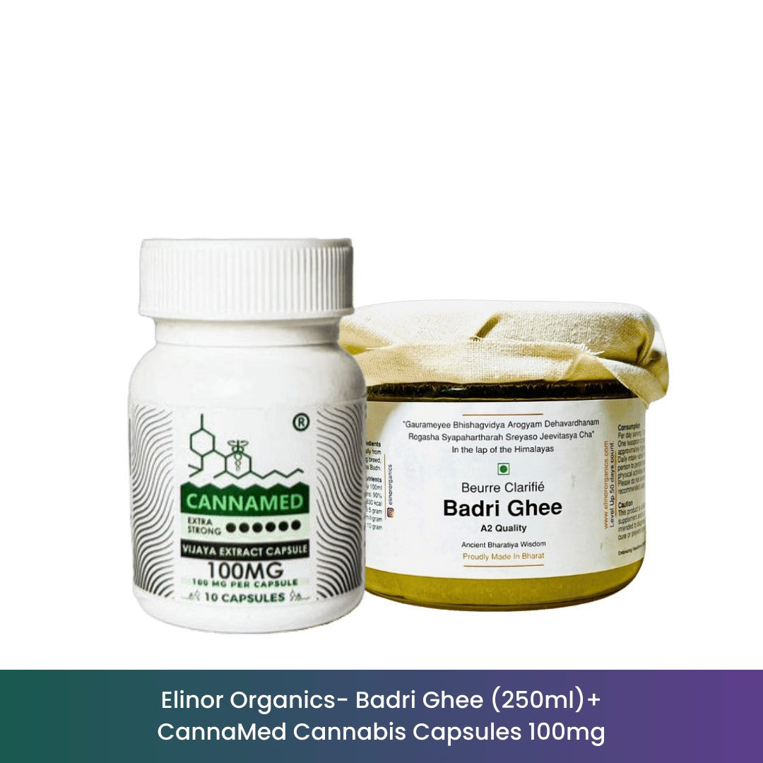 Freedom to Heal Bundle: Free Elinor Organics Badri Ghee with CannaMed Cannabis Capsules 100mg