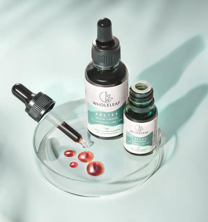 Wholeleaf Relief Medium Strength Cannabis Oil (THC Dominant) Natural Flavour.