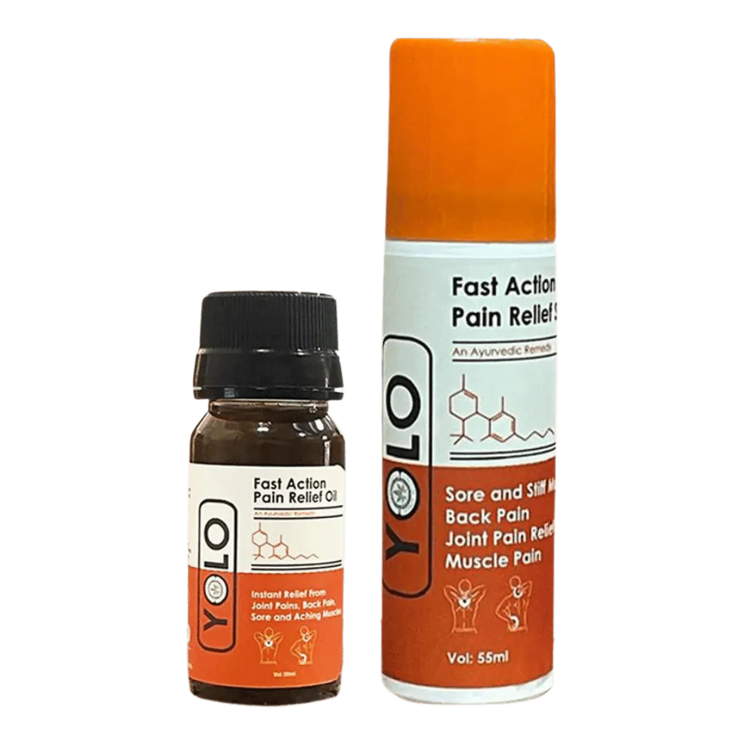 Yolo Fast Action Pain Relief Spray and Oil Combo.