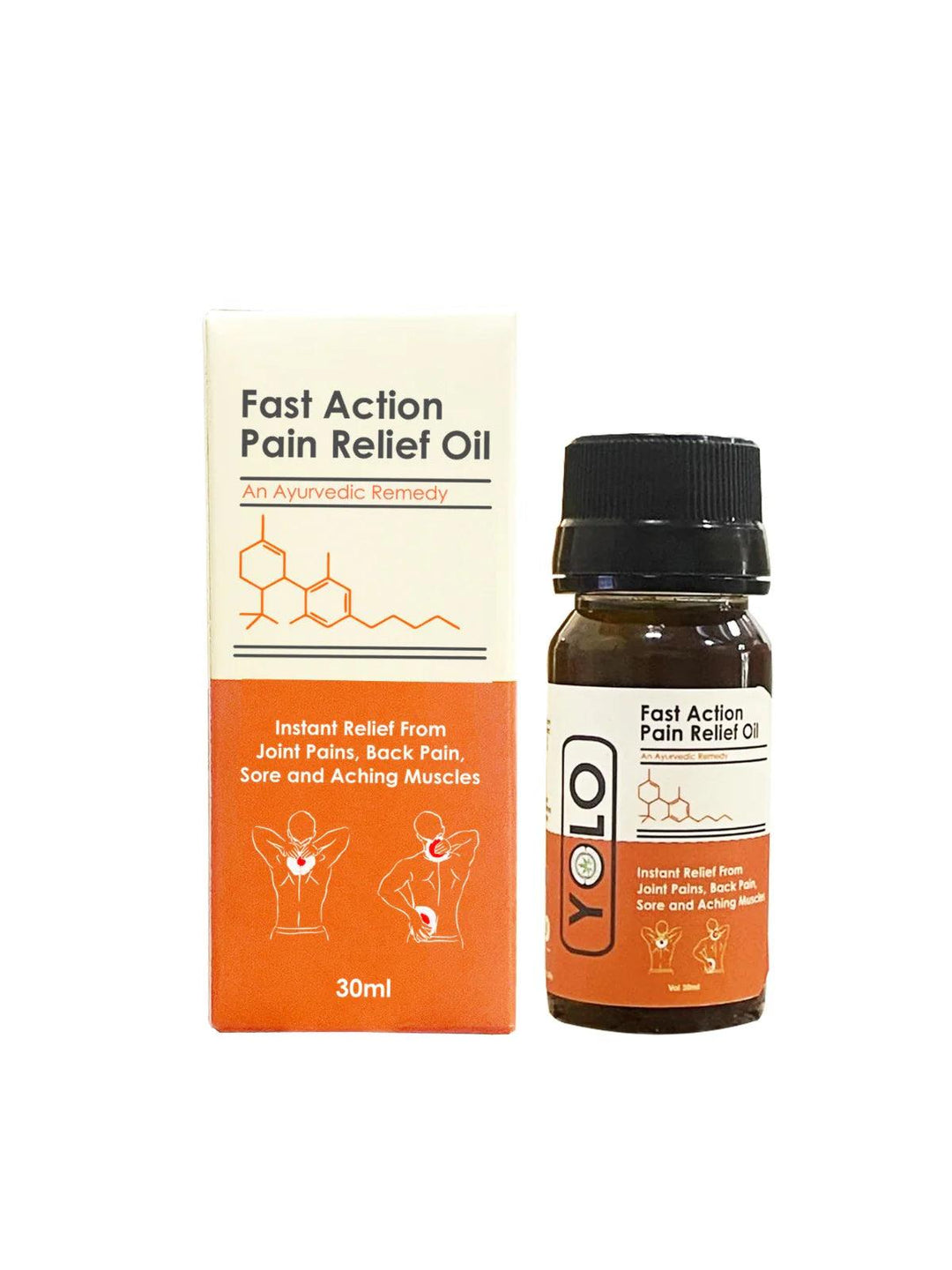 Yolo Fast Action Pain Relief Oil 30ml (Topical)Massage OilYolo Pain Relief Oil - Ayurvedic Relief | Fast Action 30ml