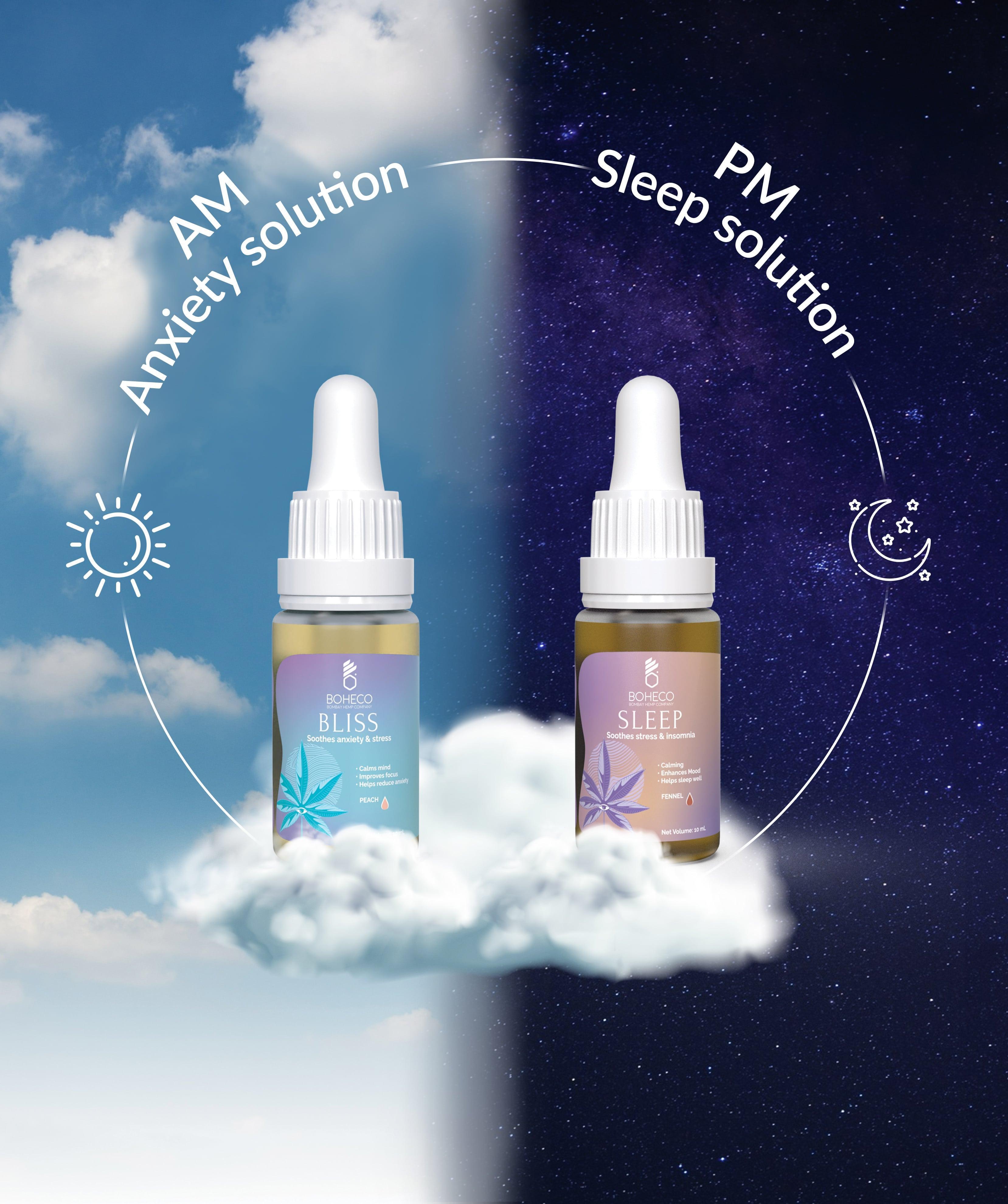 Boheco - Mental Health Duo | Stress & Anxiety THC + CBD Oil All Rounder.