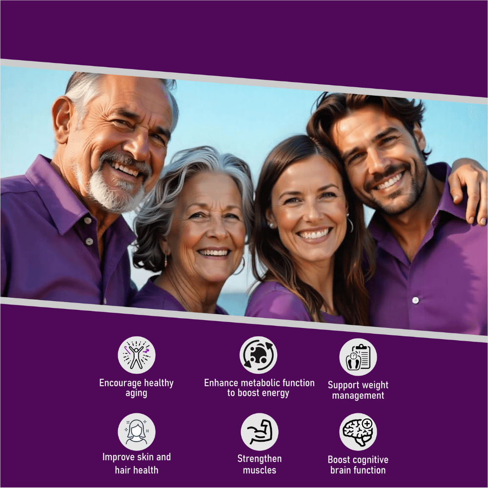 Anvika β-NMN 500 NAD + Booster Supplement, Healthy Ageing 30 Veg Capsules, for Focus & Cellular Health and Metabolism.