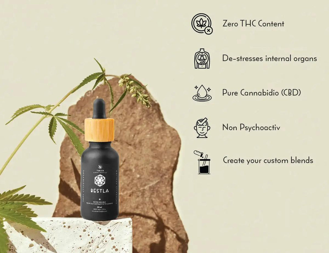 TWIEE BESTLA Hemp Leaf Extract - 2000 MG - 30 MLCBD Oil TincturesTWIEE BESTLA Hemp Leaf Extract | JASMINE TEA - BESTLA- 2000 MG - 30 ML
