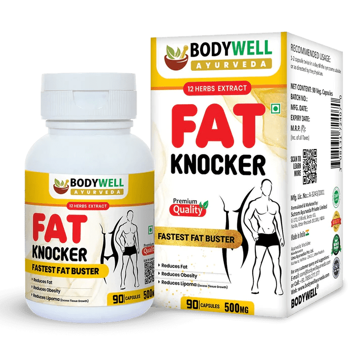 Bodywell Ayurveda - FatKnocker | Ayurvedic Weight Loss Capsule for Male and Female | 500mg.