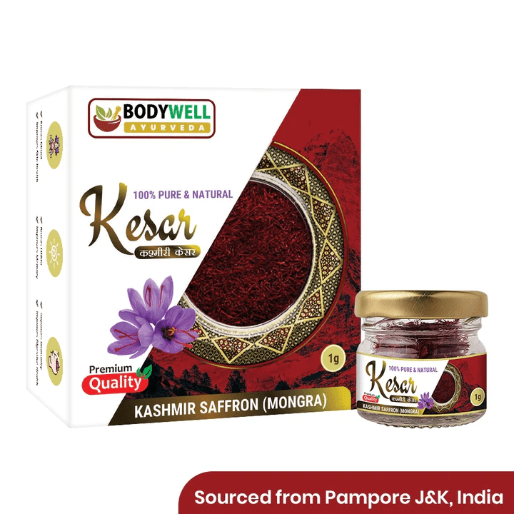 Bodywell Ayurveda - Natural, Pure, Hand-picked Original Kashmiri Saffron, Mongra Threads.