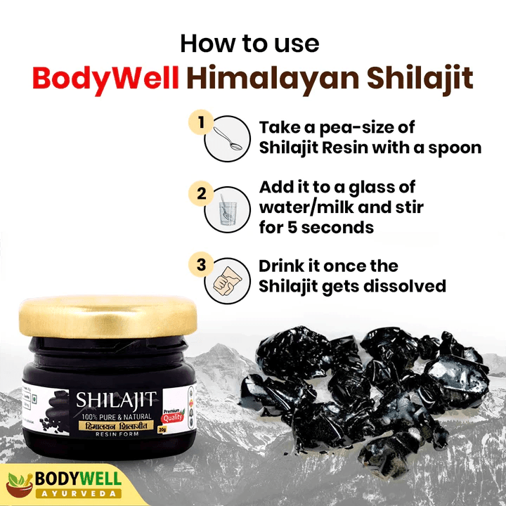 Bodywell Ayurveda - Pure Himalayan Shilajit Resin | Immunity, Strength, Stamina, Energy, Vitality |20g.