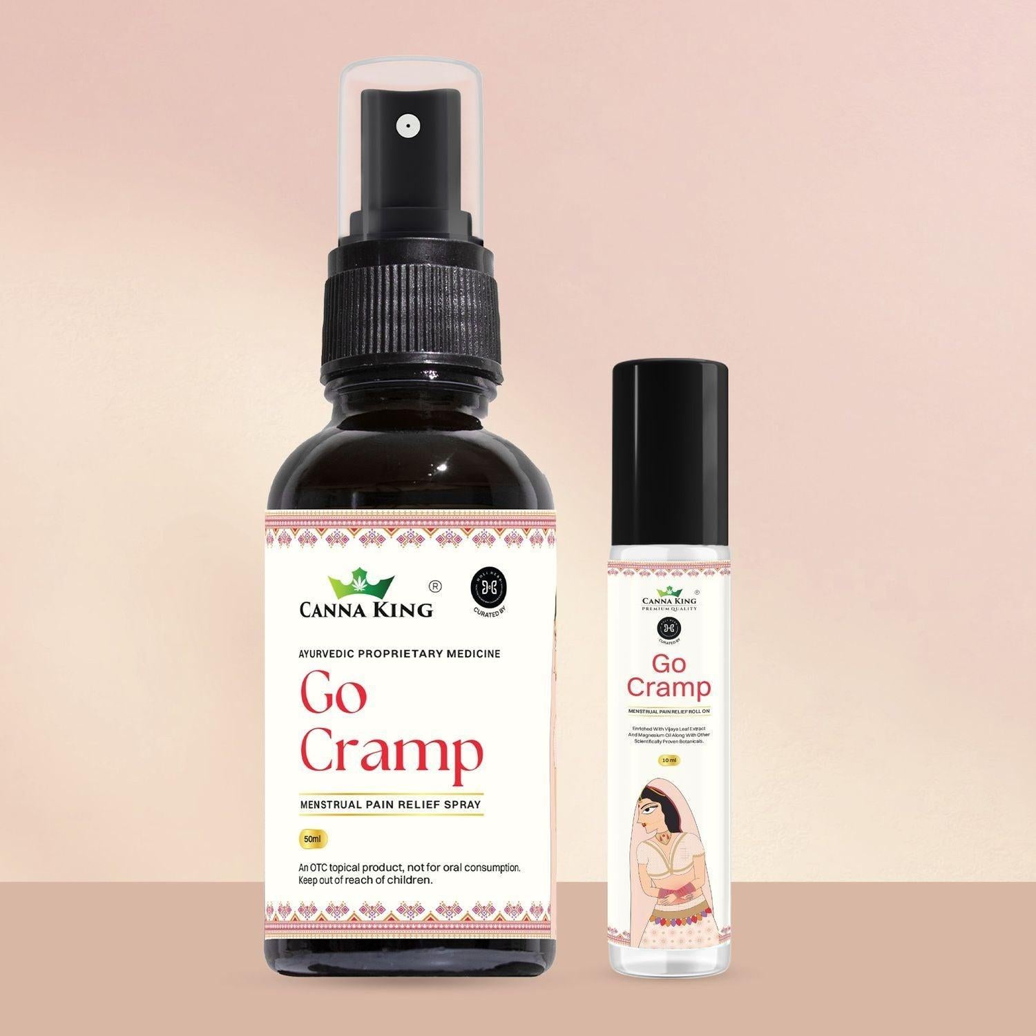 Cannaking- Go Cramp: Menstrual Pain Relief Spray & Roll On.