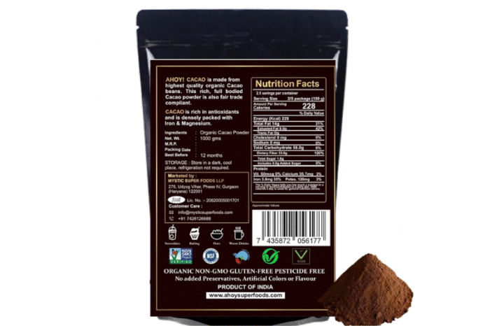 Ahoy! Raw Unsweetened Cacao Powder | Organic, Single Origin, Gluten Free, Non Alkalized & Non GMO.
