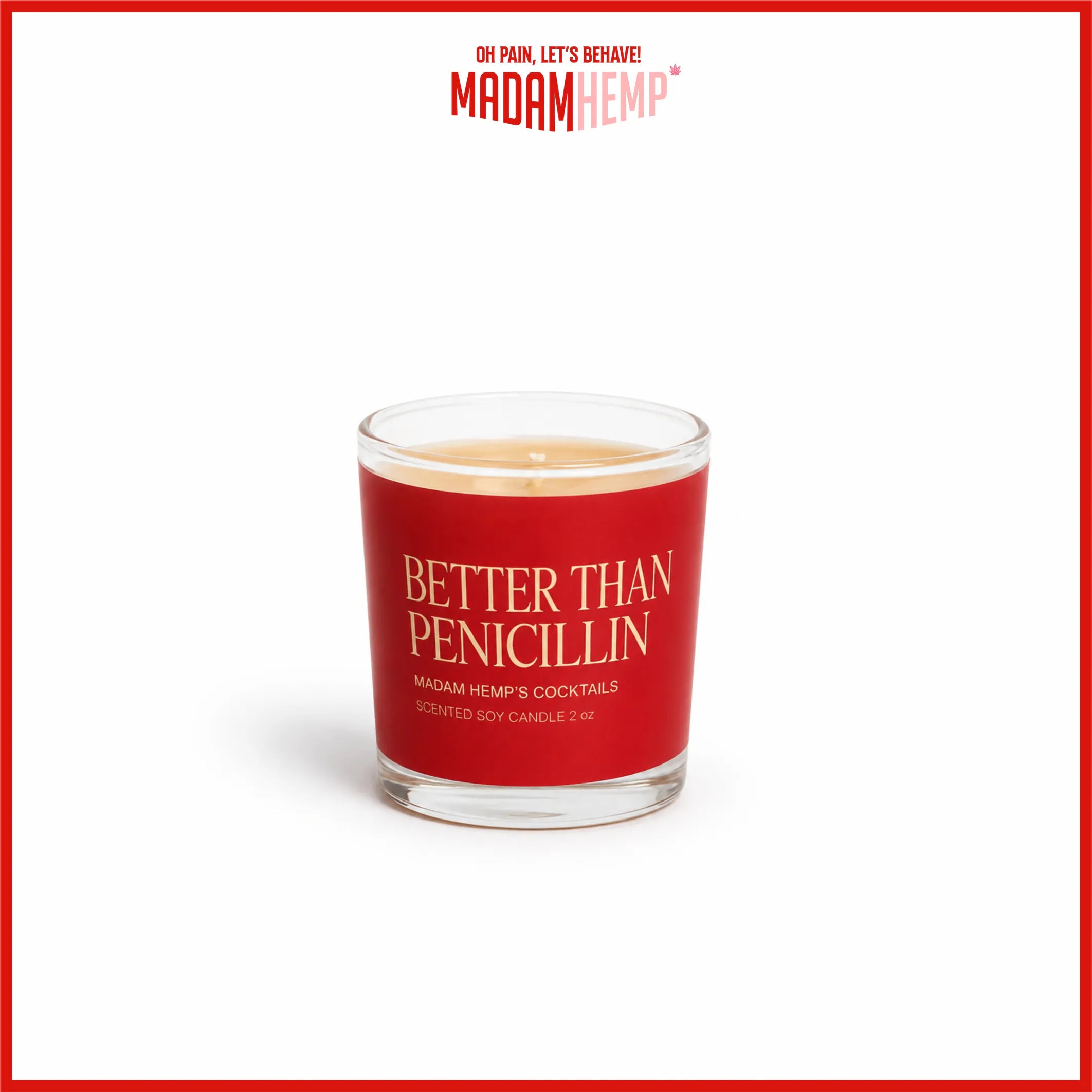 Madam Hemp- Hemp Candle | Cocktail-Inspired Soy Wax Candle
