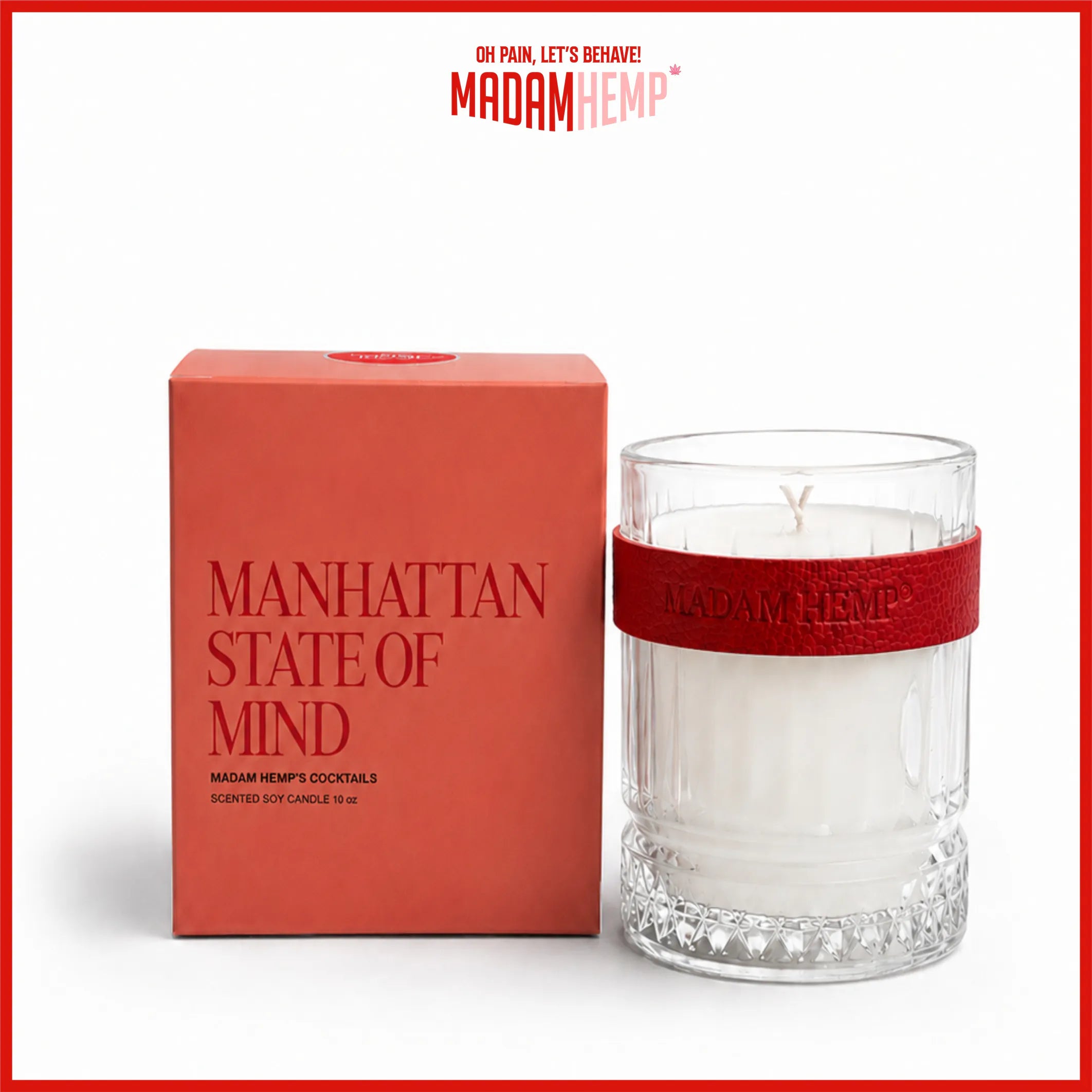 Madam Hemp- Hemp Candle | Cocktail-Inspired Soy Wax Candle