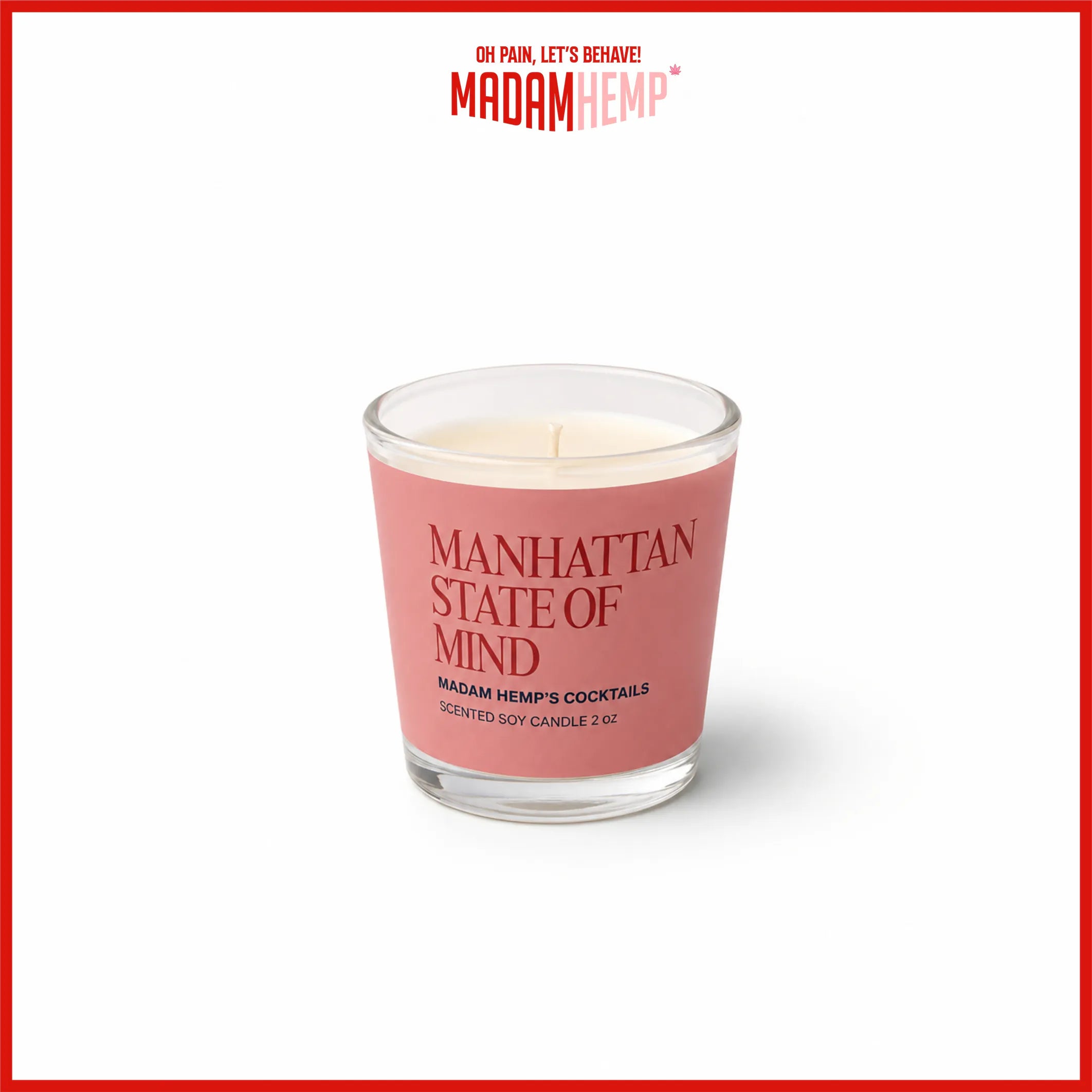 Madam Hemp- Hemp Candle | Cocktail-Inspired Soy Wax Candle