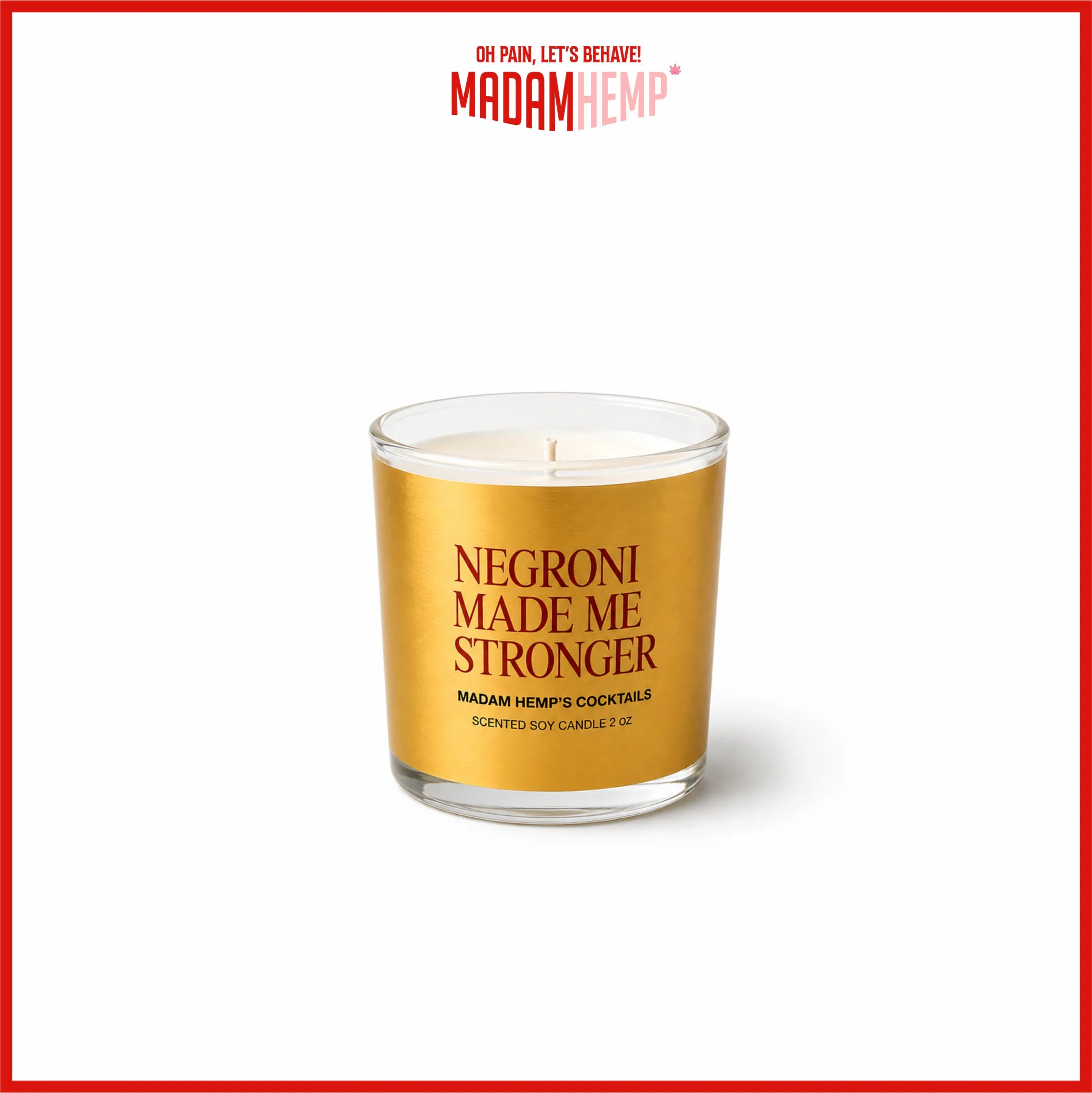 Madam Hemp- Hemp Candle | Cocktail-Inspired Soy Wax Candle