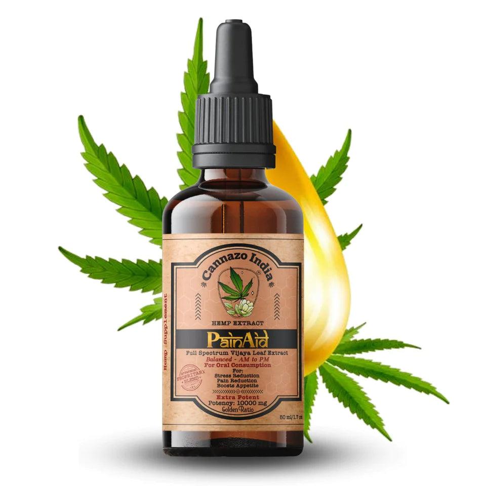 Free Cannazo Hemp Seed Oil Soft Gels with Cannazo Pain Aid Cannabis Tincture 10000mg.