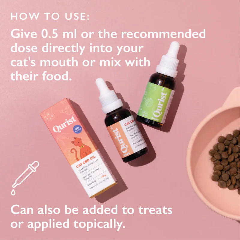 Qurist CBD Oil for Cats - 450mg/900mg (100% THC free).