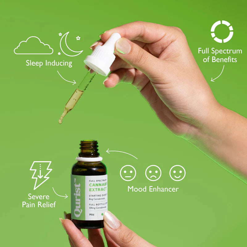 Qurist CBD + THC Oil - Mild 350mg CBD + 150mg THC.