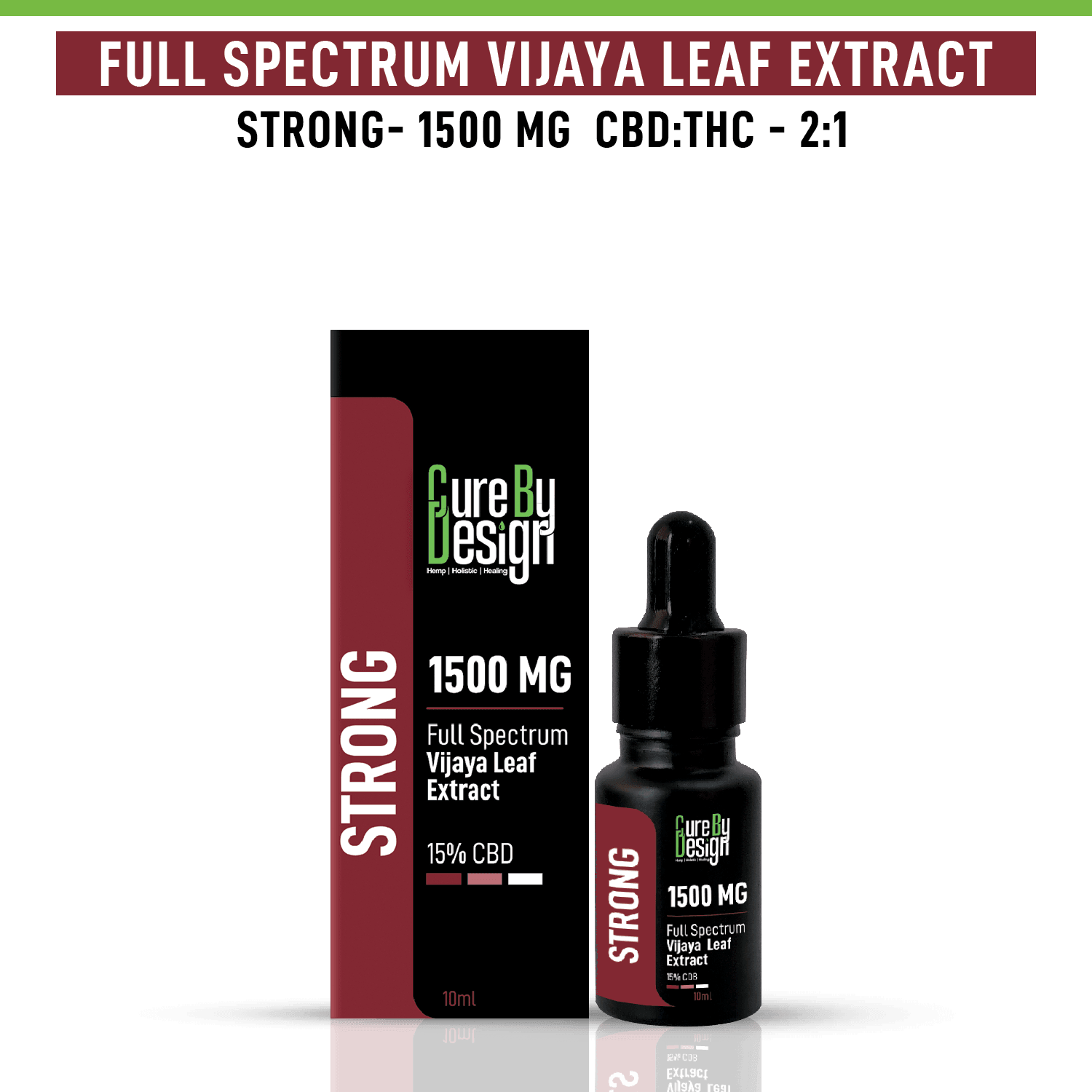 Cure By Design - Full-Spectrum Vijaya Leaf Extract, 1500 MG Strong.