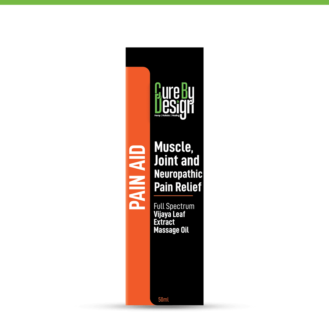 Massage Oil - Cure By Design - Pain Aid (1%) Polyherbal Massage Oil