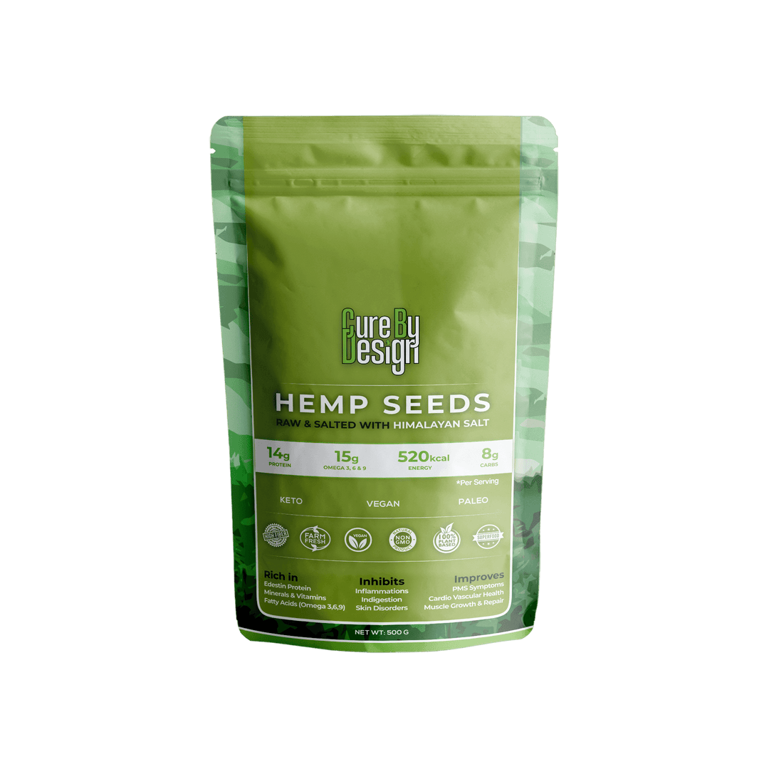 Cure By Design Roasted Hemp Seeds With Pink Himalayan SaltHealth Care