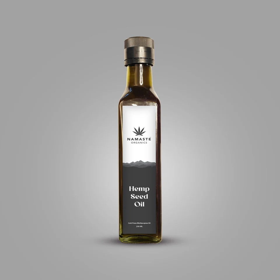 Namaste Organics Cold-Pressed Hemp Seed Oil 250ml | Skin, Hair & Nutrition Booster.