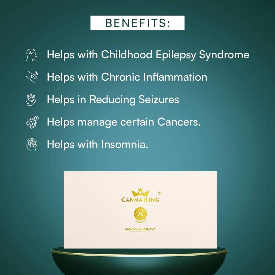 Cannaking- Easy Go: Full Spectrum Vijaya Extract, 5000 mg, 10:1 CBD:THCVijaya ExtractEasy Go: Vijaya Extract, 5000 mg - CBD THC Blend | Pain Relief
