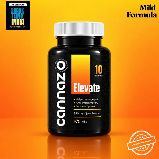 Cannazo Elevate Pain Tablets | 500mg Potency | 250mg Vijaya Powder Pain Tablets – Natural Support for Mild to Moderate Pain, Joint Pain & Inflammation