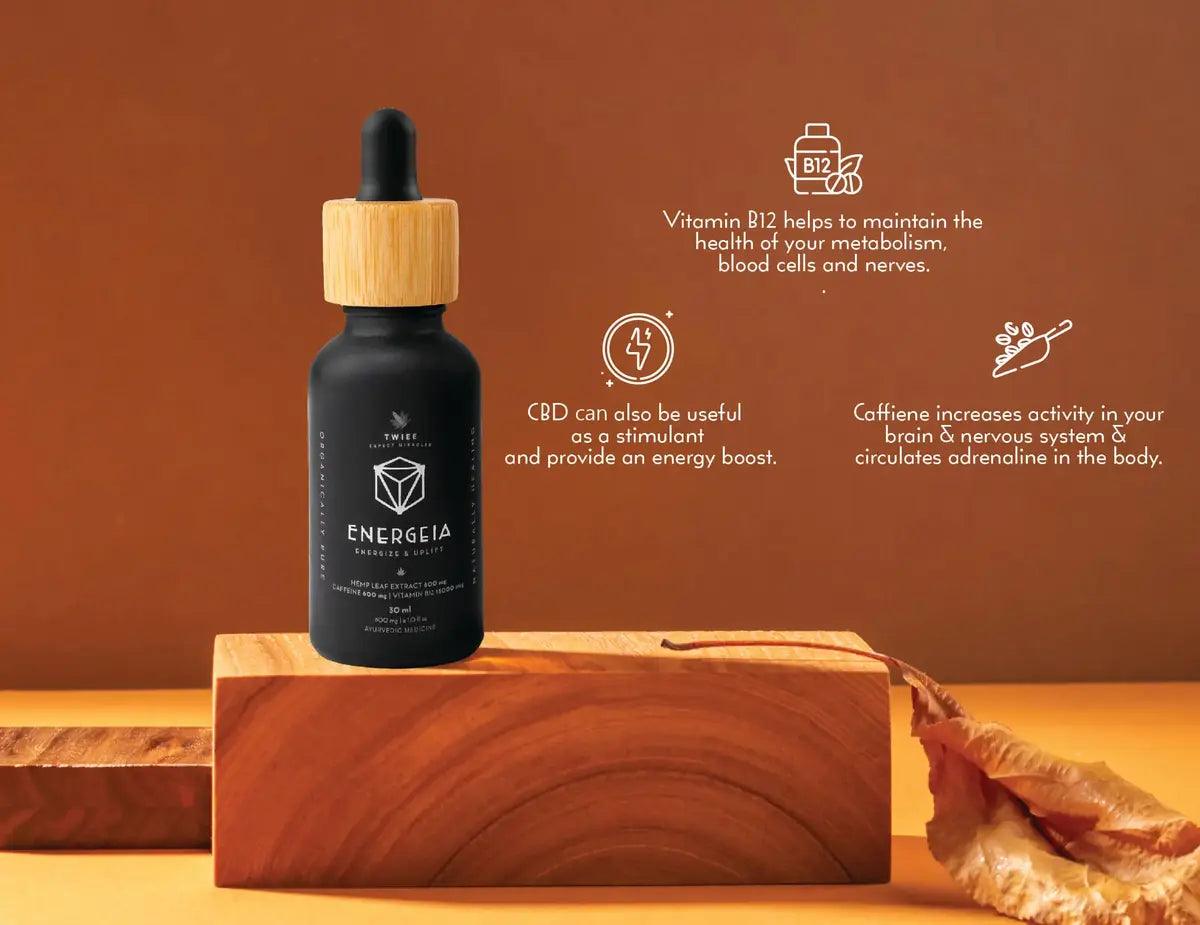 Twiee Energia Tincture - Medical Cannabis + Vitamin B12 + Caffeine - Energize 30 ML.