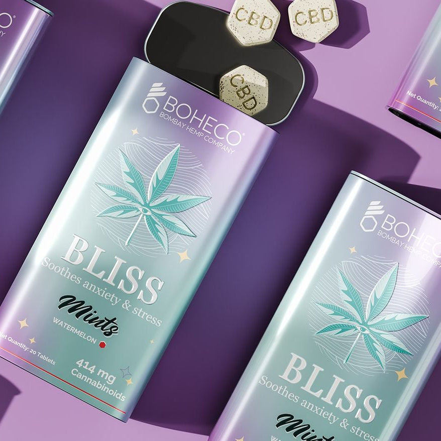 Boheco Bliss Mints (20mg CBD) - For Anxiety Relief and Focus - pack of 20