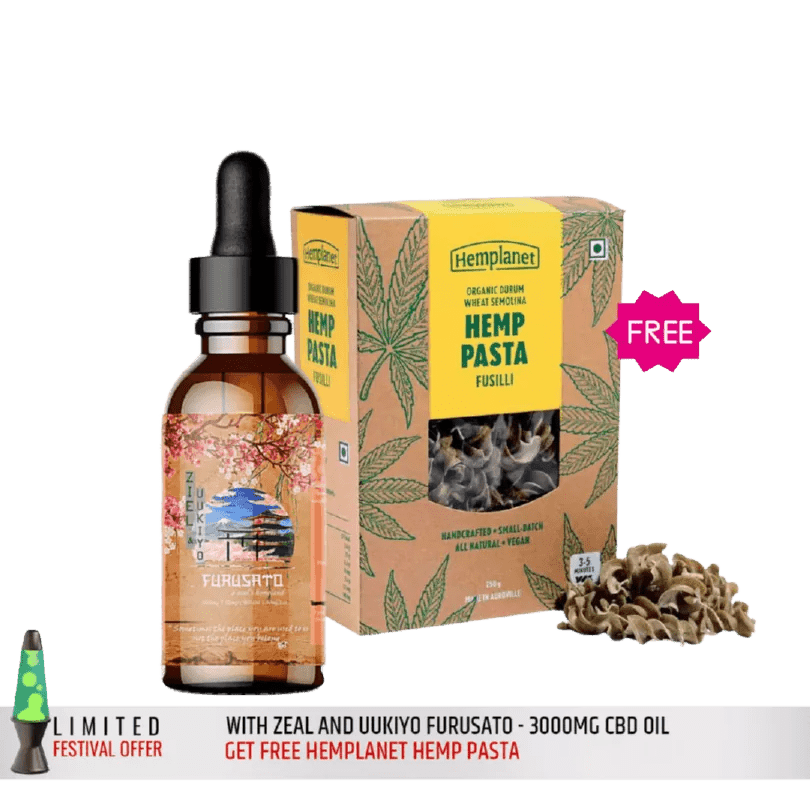 Free Hemplanet Hemp Pasta with Ziel&Uukiyo FURUSATO - 3000mg CBD OilmedicineZIEL&UUKIYO Bundle for Inner Peace | CBD Store India