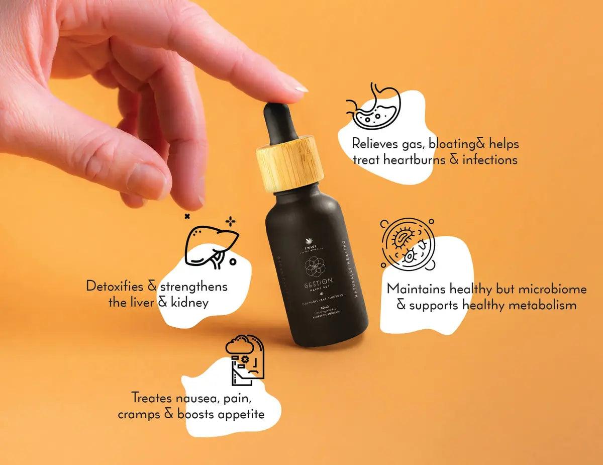 Twiee Gestion | Medical Cannabis + Herbs Tincture / Happy Gut - 2000mg.
