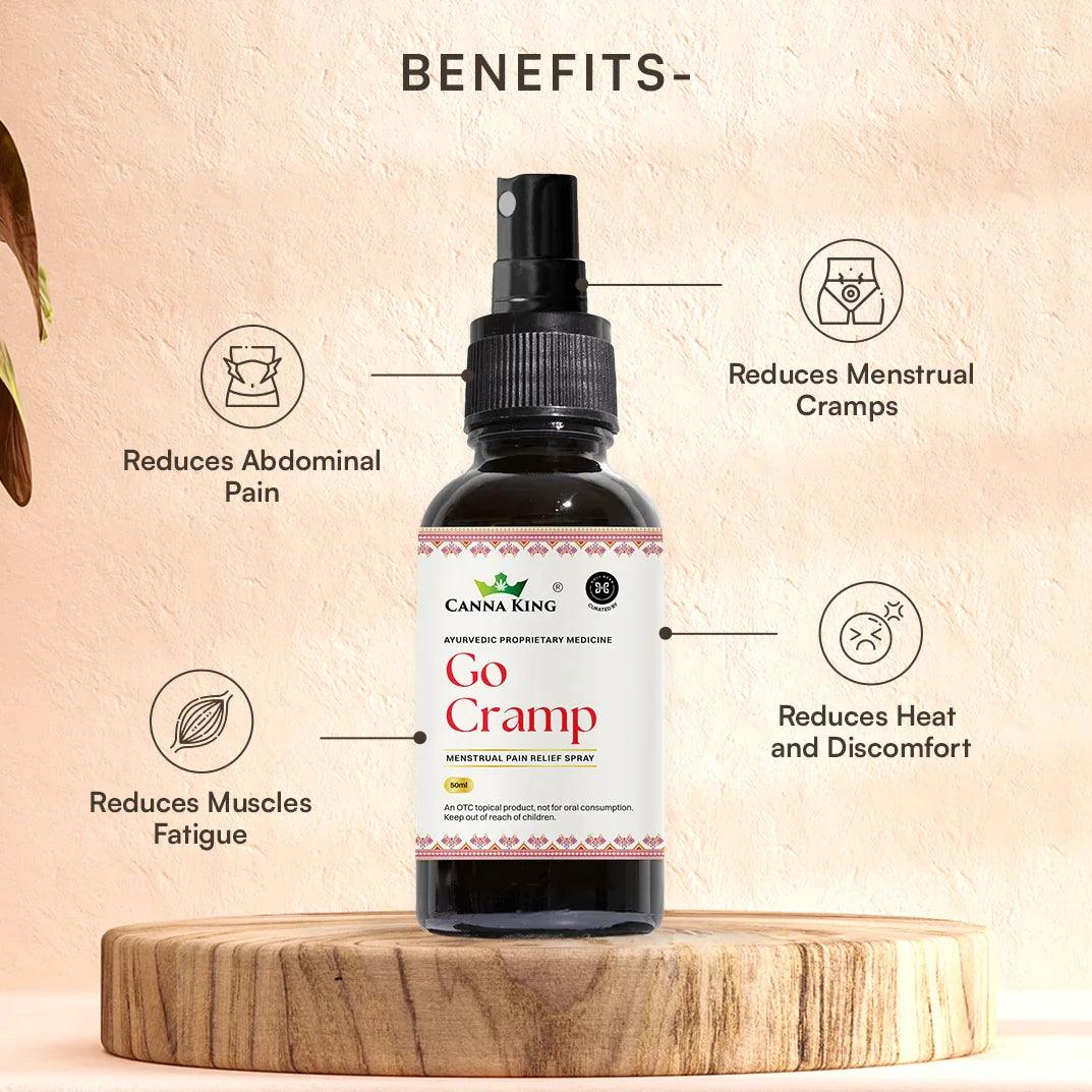 Cannaking- Go Cramp: Menstrual Pain Relief Spray & Roll OnMenstrual Pain ReliefGo Cramp: Menstrual Pain Relief Spray - Natural Solution