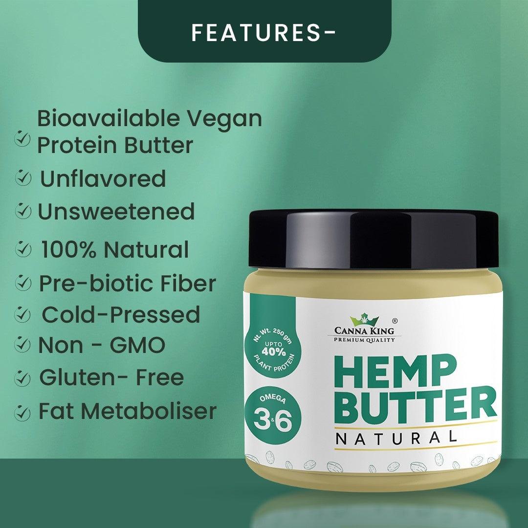 Cannaking Hemp Butter Natural- 250gHemp ButterCannaking Hemp Butter - Vegan Protein | 250g Omega 3 & 6