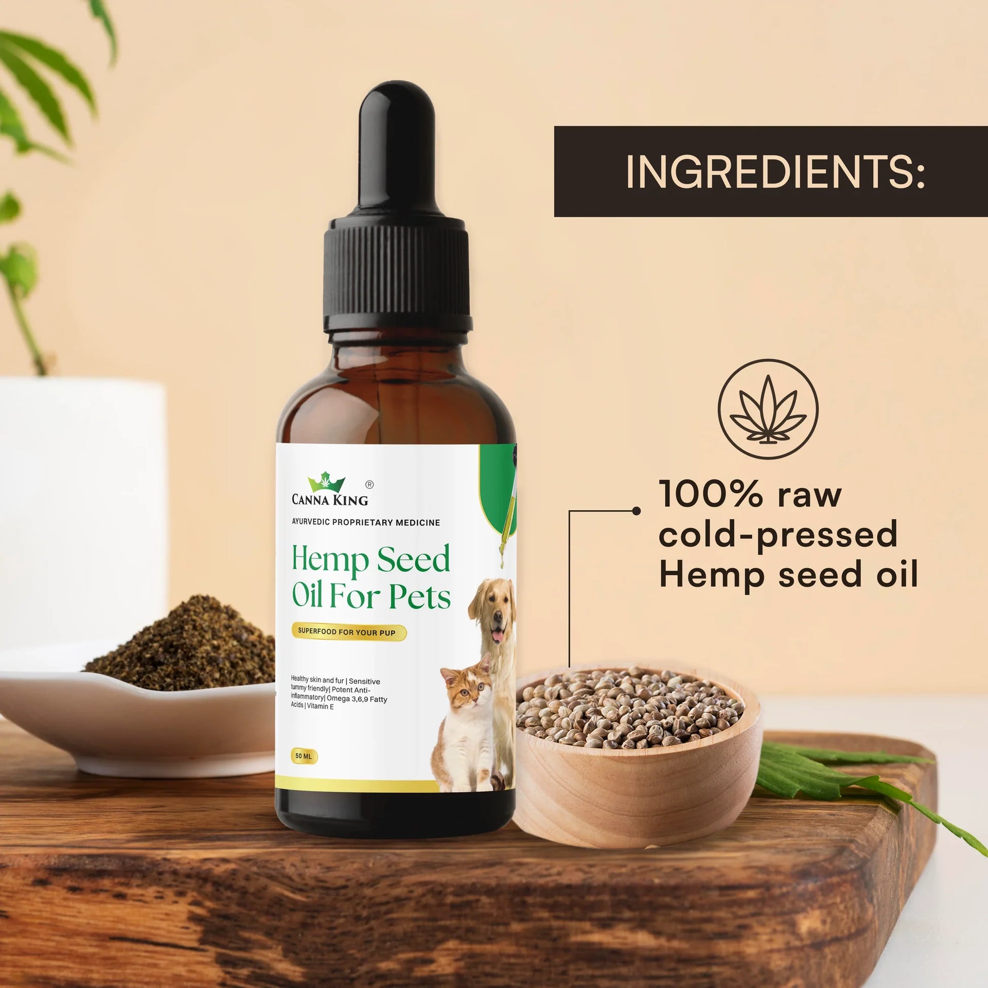 Cannaking- Hemp Seed Oil For Pets- 50 ml