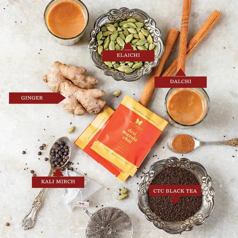 Butterfly Ayurveda- Desi Masala Chai | Tea for Boosting Immunity & DigestionHerbal TeaDesi Masala Chai Tea - Immunity & Digestion | Spices Blend