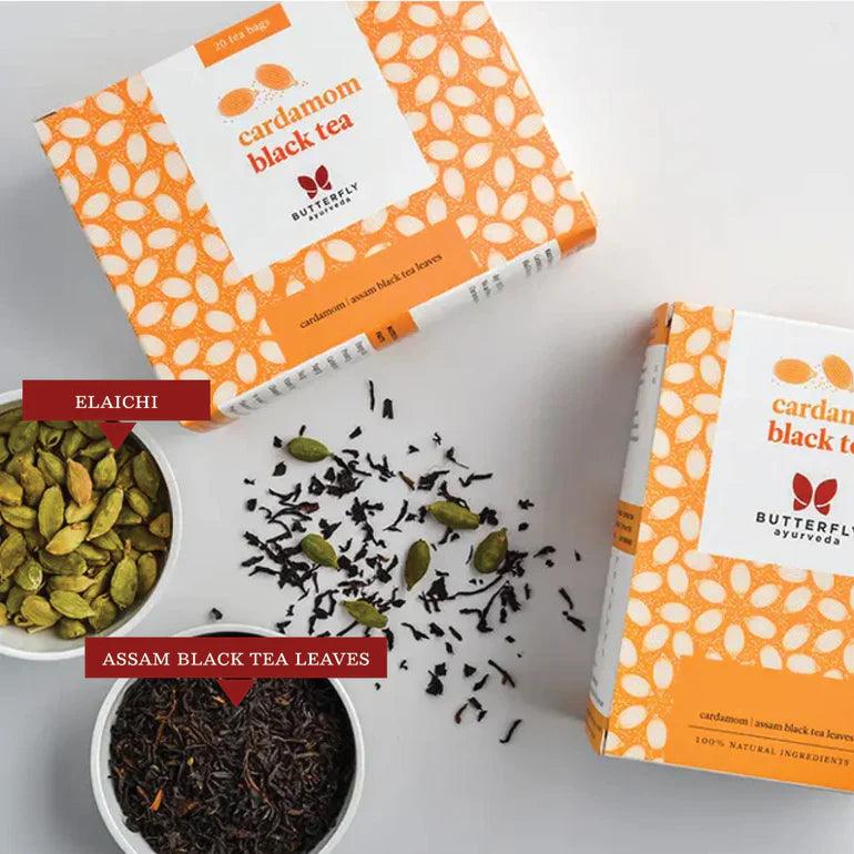 Butterfly Ayurveda- Cardamom Black TeaHerbal TeaButterfly Ayurveda Cardamom Black Tea - Benefits | Detox, Digest