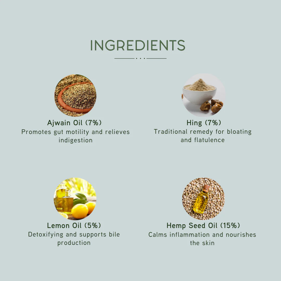 Nuvedic Belly Button Oil | Ayurvedic Digestive Health & Bloating Relief.