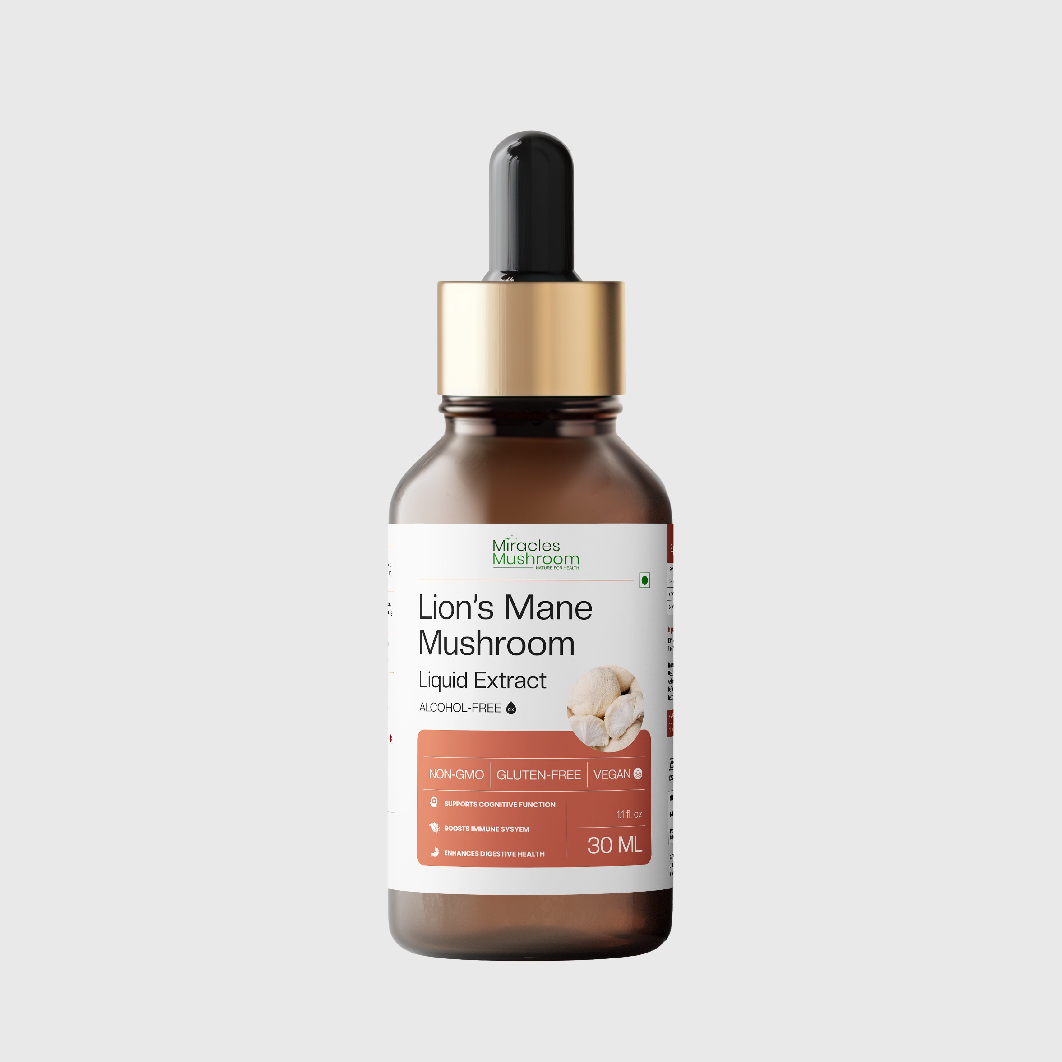 Miracles Mushroom  - Lion's Mane Mushroom Liquid Extract - 30ml