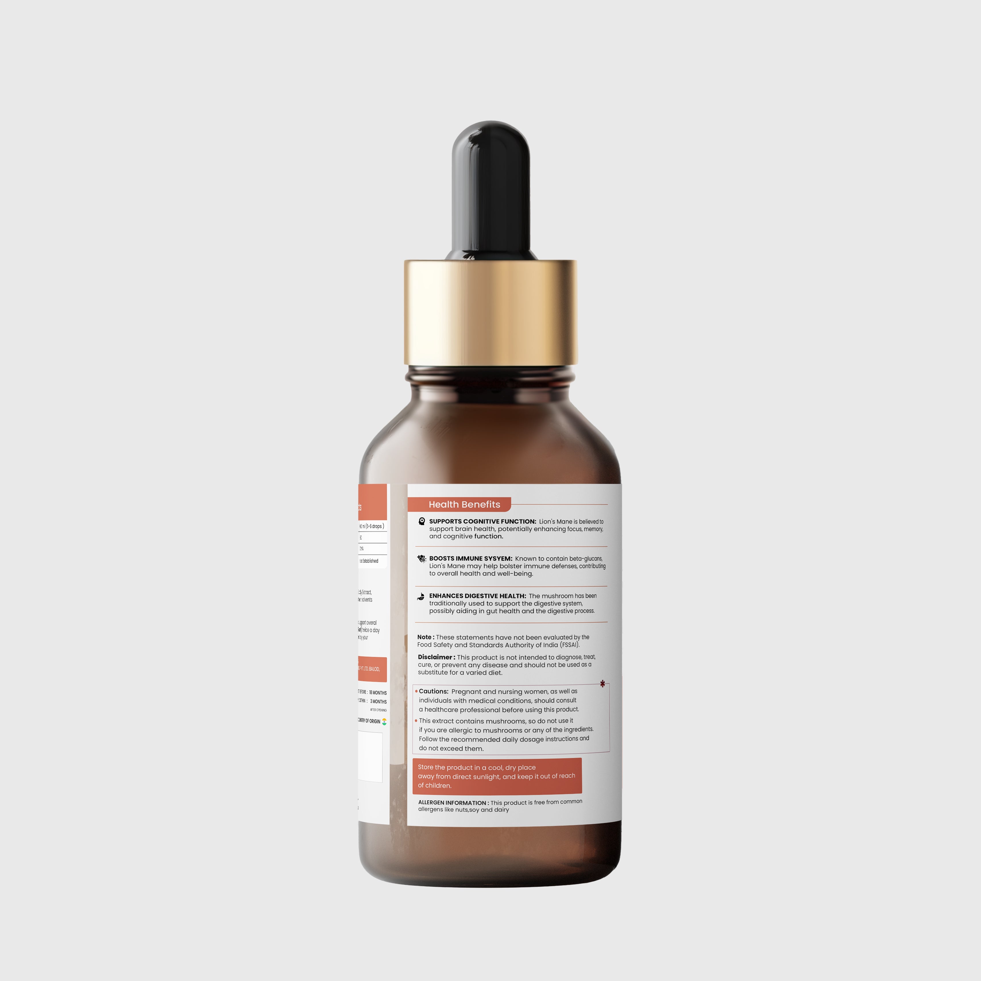 Miracles Mushroom  - Lion's Mane Mushroom Liquid Extract - 30ml