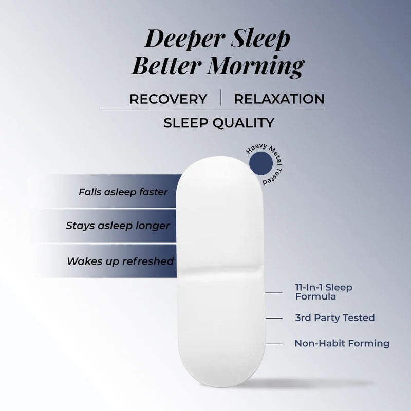 Rooted Actives Sleep Better Tablets - Magnesium, Reishi, Valerian, Ashwagandha & Melatonin Night-Time Formula