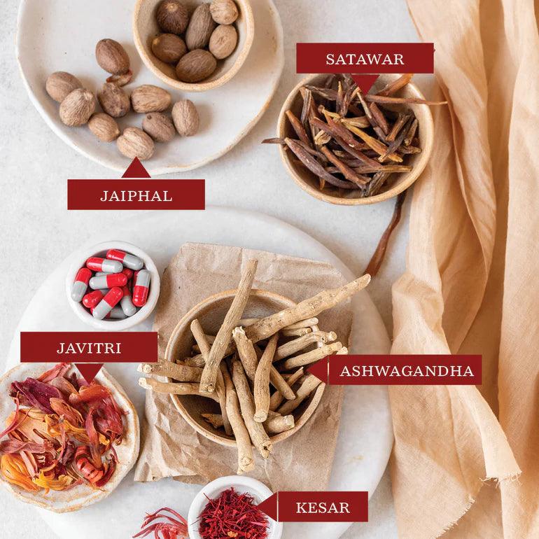 Butterfly Ayurveda Vita-M Capsules For Men.