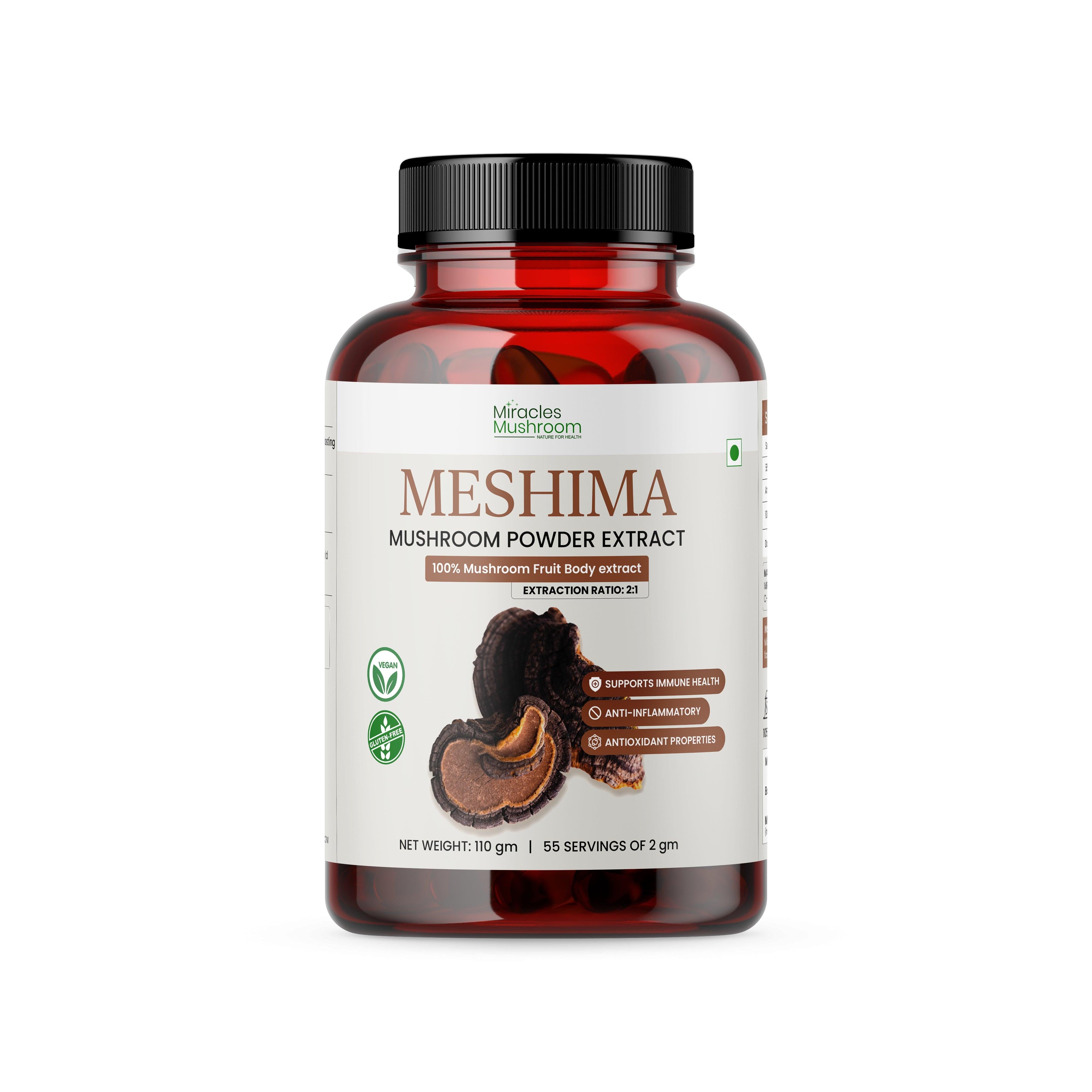 Miracles Mushroom - Meshima Extract Powder - 110g.