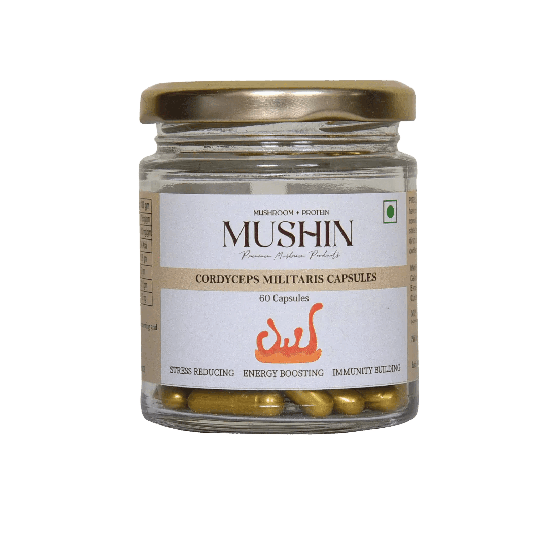 Mushroom Capsules - Mushin - Cordyceps Militaris Capsule, Mushroom Supplement