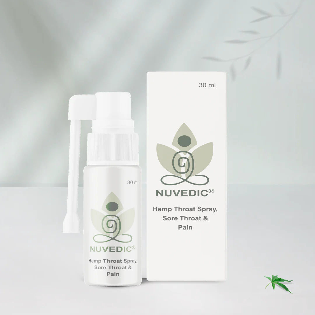 Nuvedic Hemp Throat Spray | Soothe, Shield & Refresh Naturally.