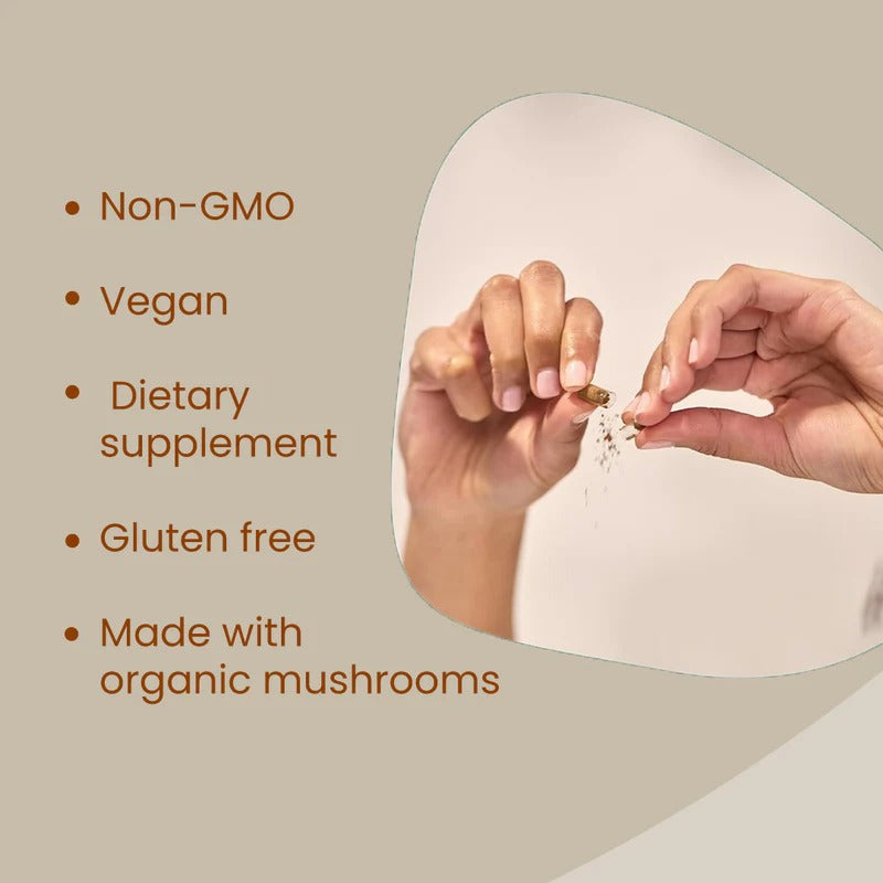 Rooted Actives Organic Agaricus Blazei (ABM) Mushroom Extract Capsules - King of Mushrooms | Everyday Wellness